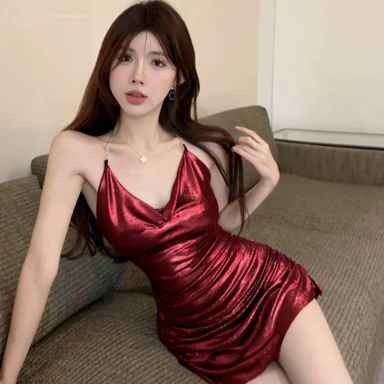 Phong Cách Cám Dỗ Gợi Cảm Hộp Đêm Thanh Tiệc Phải Có Người Ảnh Hưởng Phong Cách Phổ Biến Đầm Ôm Ôm Ôm Hơn Thiết Kế Eo Hẹp Hông bó sát @ | BigBuy360 - bigbuy360.vn