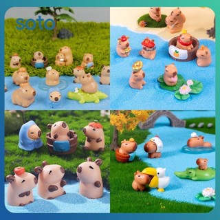 ♫ Phụ Kiện Trang Trí Cảnh Quan Nhỏ Xinh Xắn Cho Máy Tính để Bàn Hình Con Capybara Dễ Thương DIY Bằng Nhựa