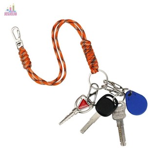 Jesjeliu Paracord Dây buộc cho nam Dây buộc cho chìa khóa Dụng cụ ngoài trời Dây đeo cổ tay Khóa dây dù Dây đeo chống thất lạc Dây treo vòng tay Dây buộc hạng nặng