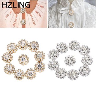 Set 10 cúc áo đính đá hình bông tuyết sang trọng