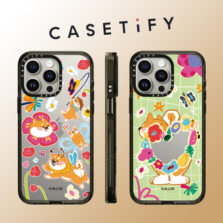 Casetify Graffiti Flower Dog Mông Ốp Điện Thoại Acrylic Chống Sốc Trong Suốt Cho iPhone 15 Pro Max 14 Plus 13 ProMax 12 12Pro Vỏ Bảo Vệ Cứng