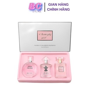GIFT SET bộ quà tặng nước hoa nữ 3 chai Butterfly Girl cao cấp full box thơm lâu nội địa Trung MAR ORIGINALS STORE @