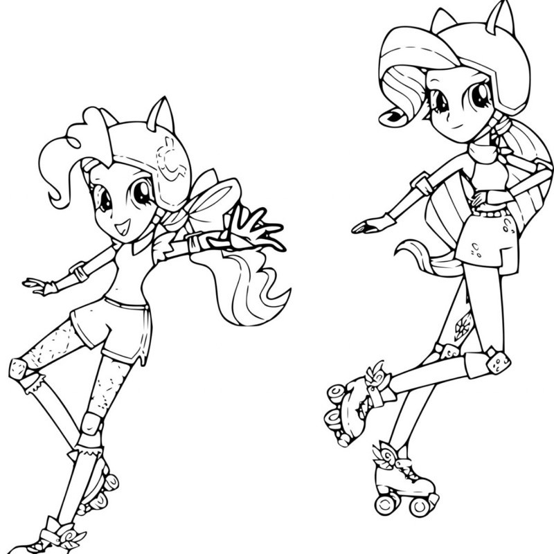 Búp bê My Little Pony Equestria Girls - Set 40 Tờ Tranh Tô Màu A4 A5 Dành Cho Màu Sáp, Màu Chì - TRA