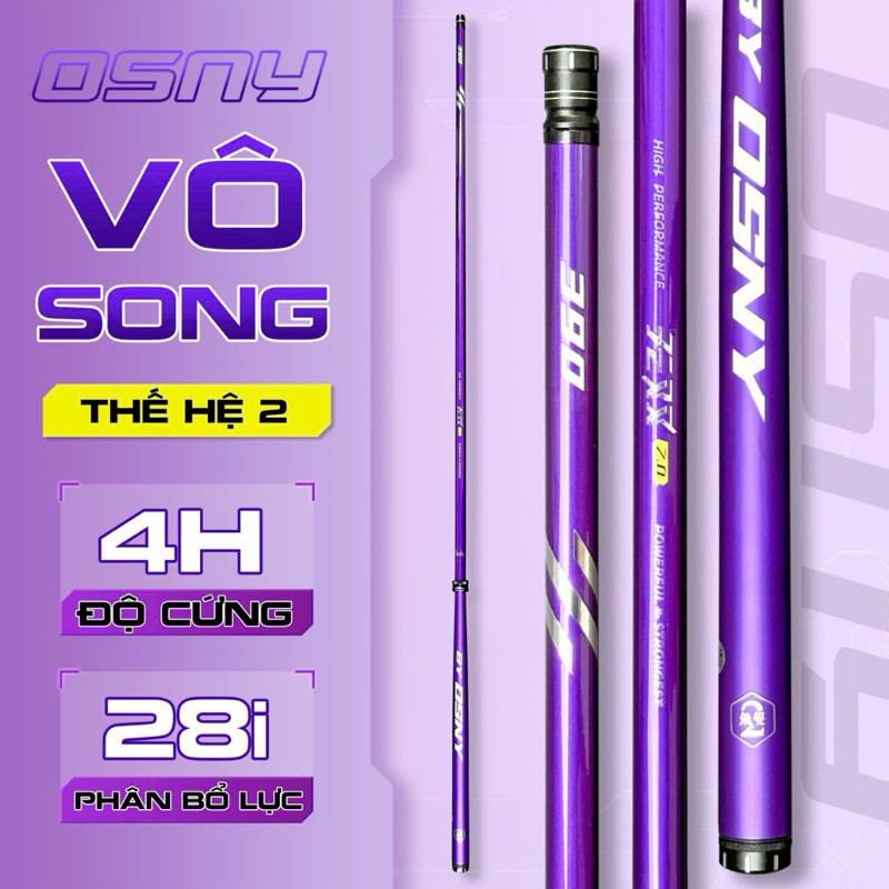 Cần Câu Tay Osny Vô Song Thế Hệ 2 4H 28i- Cần Câu Đơn, Cần Câu Đài Đánh Tổng Hợp Cao Cấp  tuannghiaf
