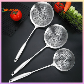 Aislerbee Rây Rây Thìa Chống bỏng Tay Cầm Chịu Nhiệt Độ Cao Thép Không Gỉ 304 Máy Rửa Chén An Toàn Lọc Muỗng Cung Cấp Nhà Bếp