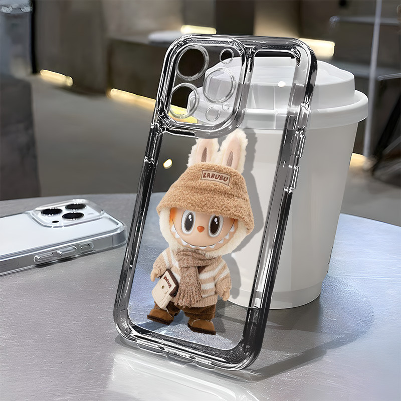 Ốp Lưng LABUBU iPhone 16 15 Pro Max 11 14 13 12 Pro Max 15 8 7 Plus X XR XS 6 6S Se 2020 TPU Mềm Trong Suốt Vỏ Điện Thoại