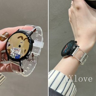 Dây đeo silicon 20mm 22mm cho Samsung Galaxy Watch 7 / 6 / 5 / 4 44 / 40mm 6 4Classic Gear S3 Vòng đeo tay phổ thông cho Huawei GT3 4Pro Dây đeo cổ tay trong suốt