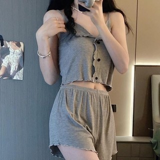 Bộ Đồ Ngủ Sling Nữ Mùa Hè Phong Cách Mới Quần Short Ngọt Ngào Thoải Mái Homewear Phù Hợp Với Phong Cách Mỏng Có Thể Mặc Bên Ngoài Phiên Bản Chất Lượng Cao