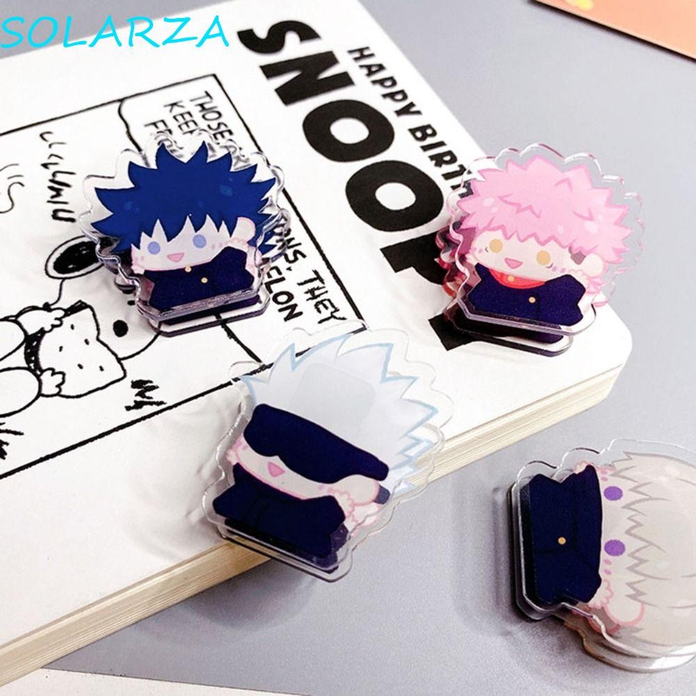 Solarza Jujutsu Kaisen PP Clip, Gojo Satoru Kugisaki Nobara Jujutsu Kaisen Acrylic Clip, Lưu trữ tài liệu Kẹp đẹp Sáng tạo dễ thương Geto Suguru Kẹp tập tin