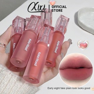 Kekemood Môi Bùn Men Đất Sét Nhung Matte Son Môi Trang Điểm Chống Thấm Nước Lâu Dài Mịn Màu Đỏ Son Tint Sắc Tố Son Bóng Nữ Mỹ Phẩm Trang Điểm