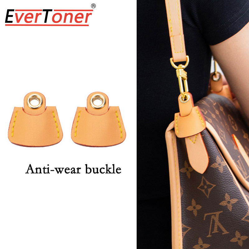 Evertoner 2 Chiếc Da Bò EverToner Khóa Chống Mòn Cho LV DIANE Dây Đeo Vai Ngắn Kẹp Móc Phần Cứng Túi