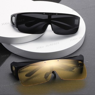  Kính râm vuông Photochromic 2 trong 1 Nam và Nữ Phân cực ngoài trời Flip-top Đi xe đạp Kính râm Lái xe Tầm nhìn ban đêm Kính mắt 