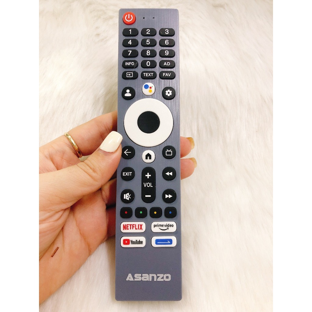 Remote Điều khiển TV LCD ASANZO Có giọng nói NETFLIX/prime video/YouTube