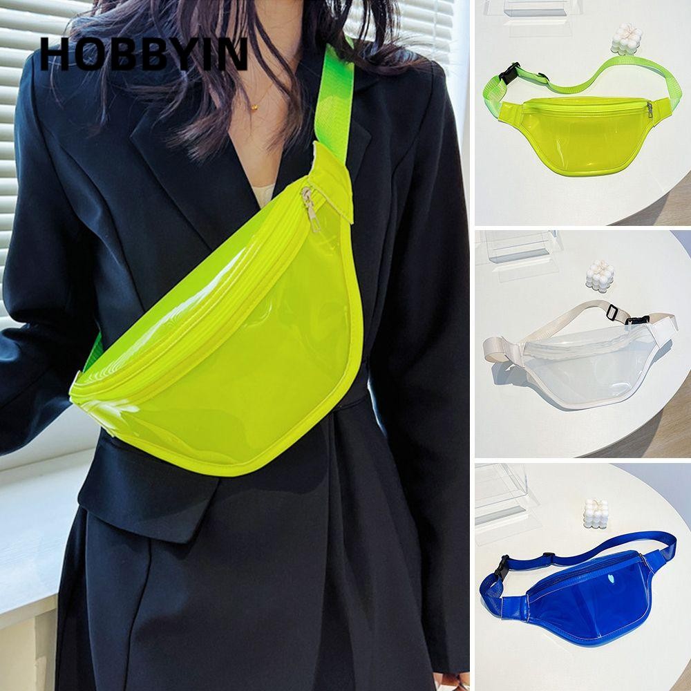HOBBYIN Túi Đeo Chéo Ngực/Hông Màu Laser Trong Suốt Chống Thấm Nước