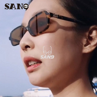 [Ống kính có thể thay thế] COD (San9) Kính râm hình chữ nhật khung nhỏ cổ điển Hàn Quốc dành cho nữ