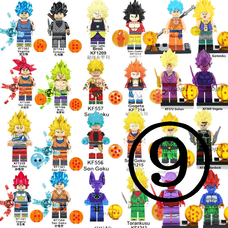 Tương thích với Lego Dragon Ball Son Goku Rampage Broly Vegeta Zamas Minifigure Lắp Ráp Khối Xây Dựng Đồ Chơi Nam