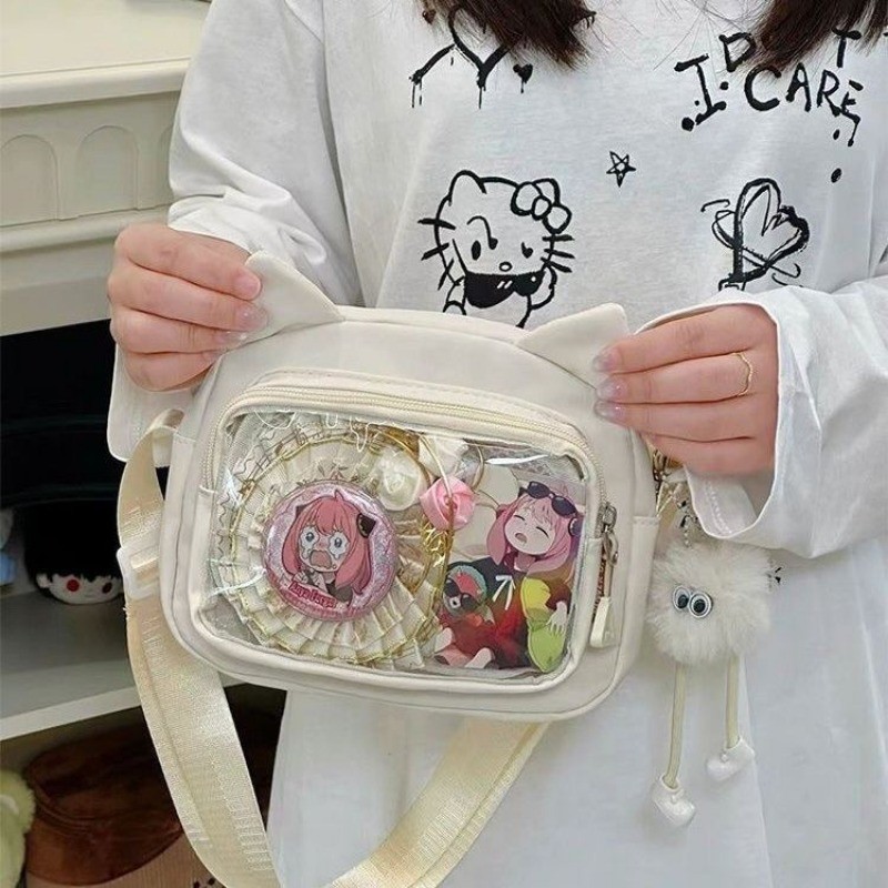 Phiên Bản Hàn Quốc Mới Cô Gái Dễ Thương Túi Đeo Ngang Nylon Xu Hướng Thời Trang Mèo Đeo Vai Đa Năng