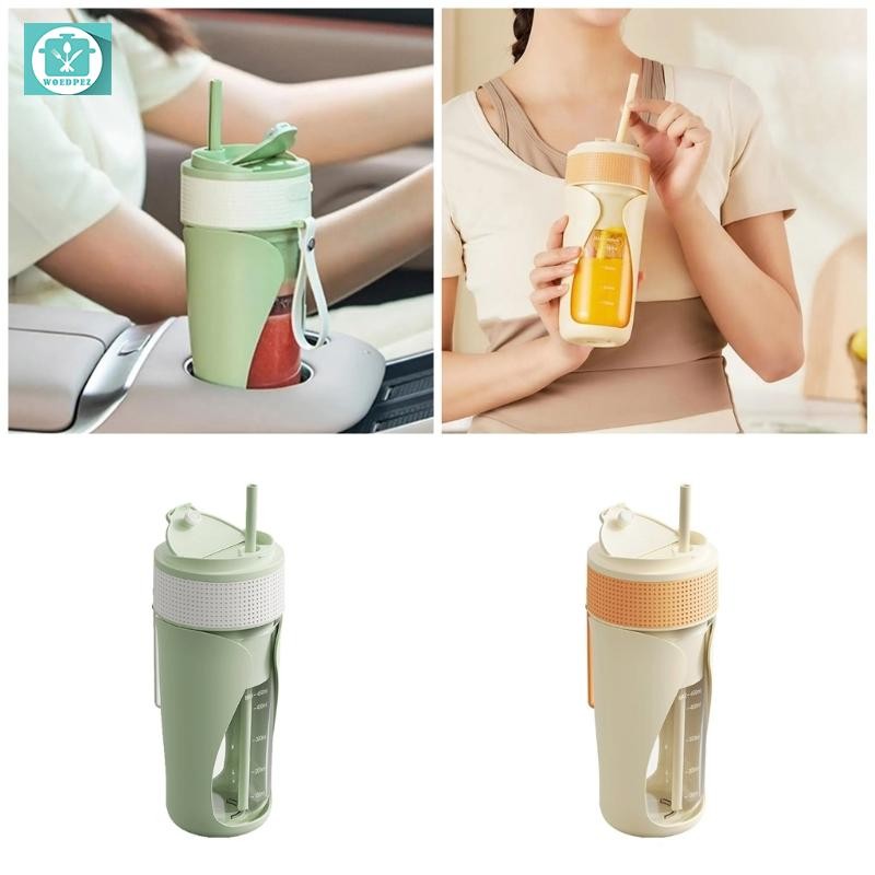 Portable Blender Cup 450ml USB C Rechargeable Juicer for Home Office Travel Use