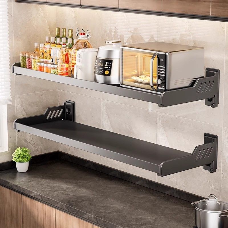 Tôi Không Đục Lỗ Lò Vi Sóng Nồi Cơm Điện Tích Hợp Kệ Nhà Bếp Treo Tường Đa Năng Gia Đình Treo Tường 