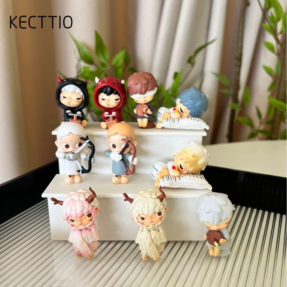 Hộp KECTTIO Zsiga, POPMART Dọc Dòng Dòng Đồ Trang Trí Mini Hirono, POPBEAN Mime Series Silent Drama 