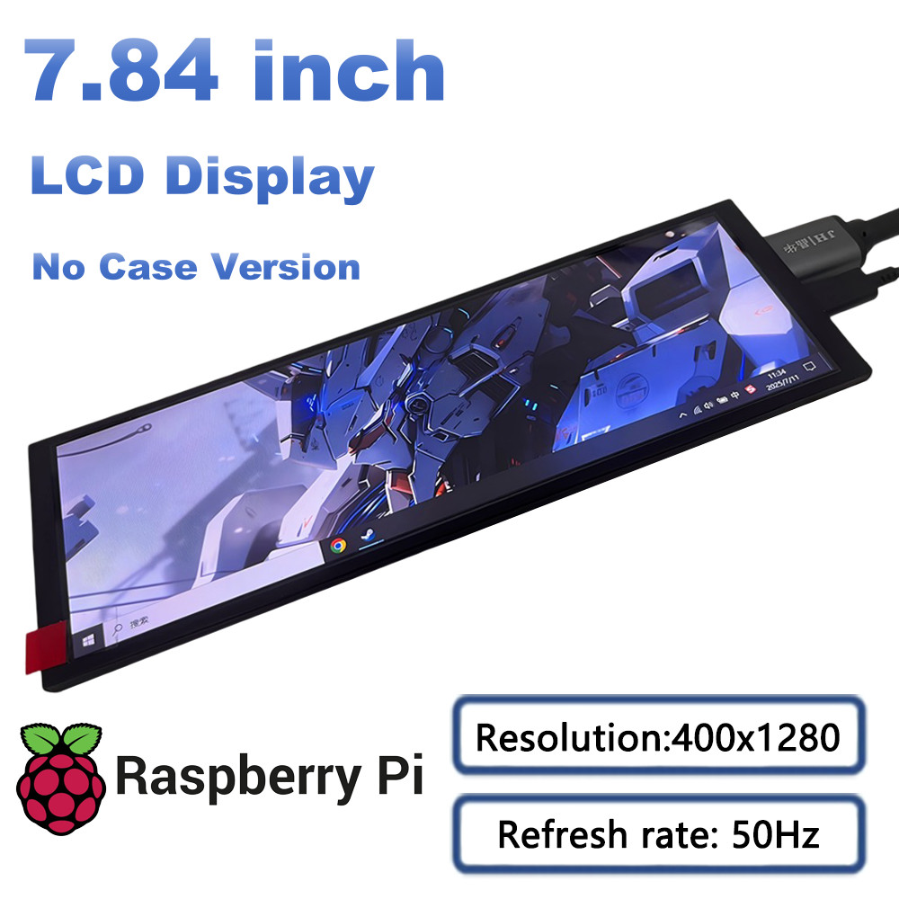 7,84 Inch 1280X400 Màn Hình LCD Bảng Điều Khiển MIPI HDMI Cho Raspberry Pi PC CASE Aida64 Màn Hình M