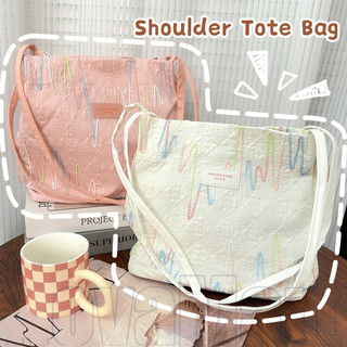 Túi Tote vải | Túi Xô Sọc Nữ Đế Gia Cố, Túi Đeo Vai Chống Nước Cho Du Lịch / Mua Sắm / Làm Việc