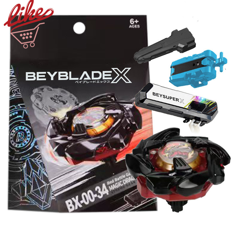 Beyblade X BX00-34 BX-34 Cobalt Dragoon Beyblade Xtreme với Launcher Led Grip Set cho Beyblade Burst