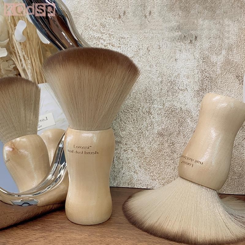 KQdsp Professionals Lông Tơ Móng Tay Nghệ Thuật Bàn Chải Tay Cầm Gỗ Tròn Làm Sạch Bụi Bàn Chải Trang Điểm Phụ Kiện Làm Móng Tay Salon Thiết Bị Dụng Cụ Đẹp