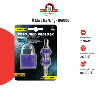 Ổ khóa đa năng uncle bills thép bền bỉ chịu được ngoài trời cao cấp chắc chắn 3,2cm - hg0060