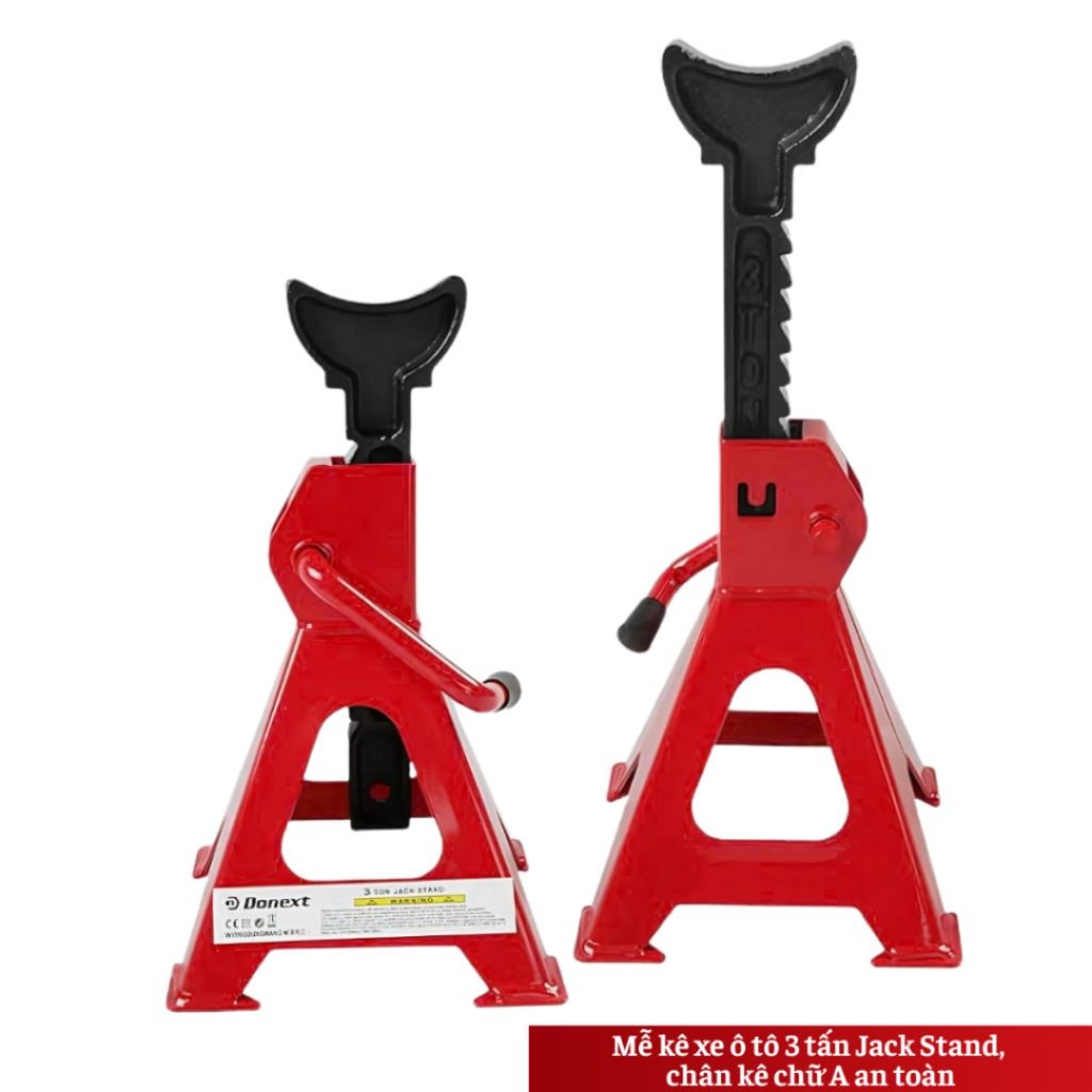 Mễ kê xe ô tô 3 tấn Jack Stand, chân kê chữ A an toàn chất lượng cho garage ô tô