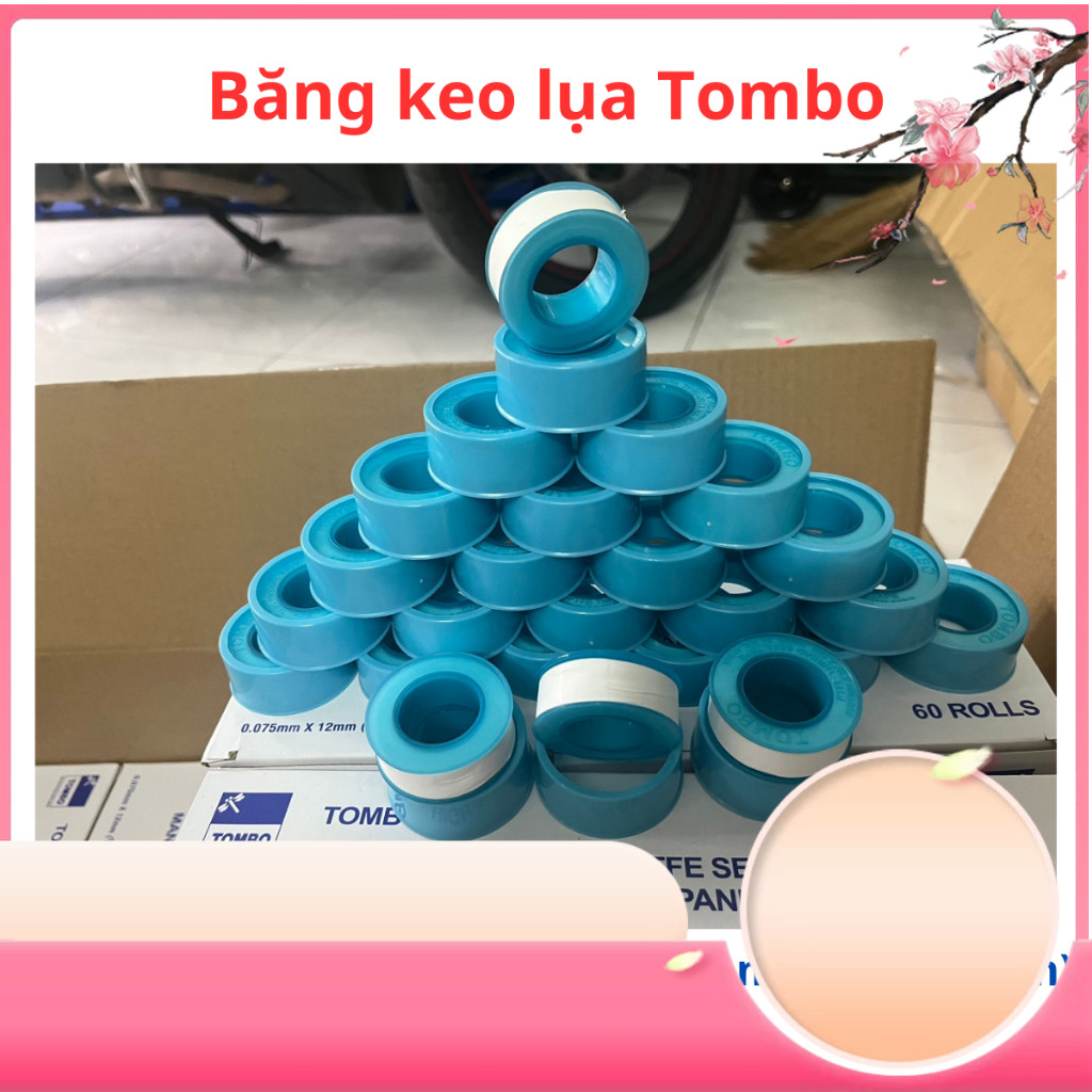 Băng Tan Tombo 9082 – Keo Lụa Cao Cấp Malaysia (10 Cuộn) | Quấn Ống Nước, Khớp Ren