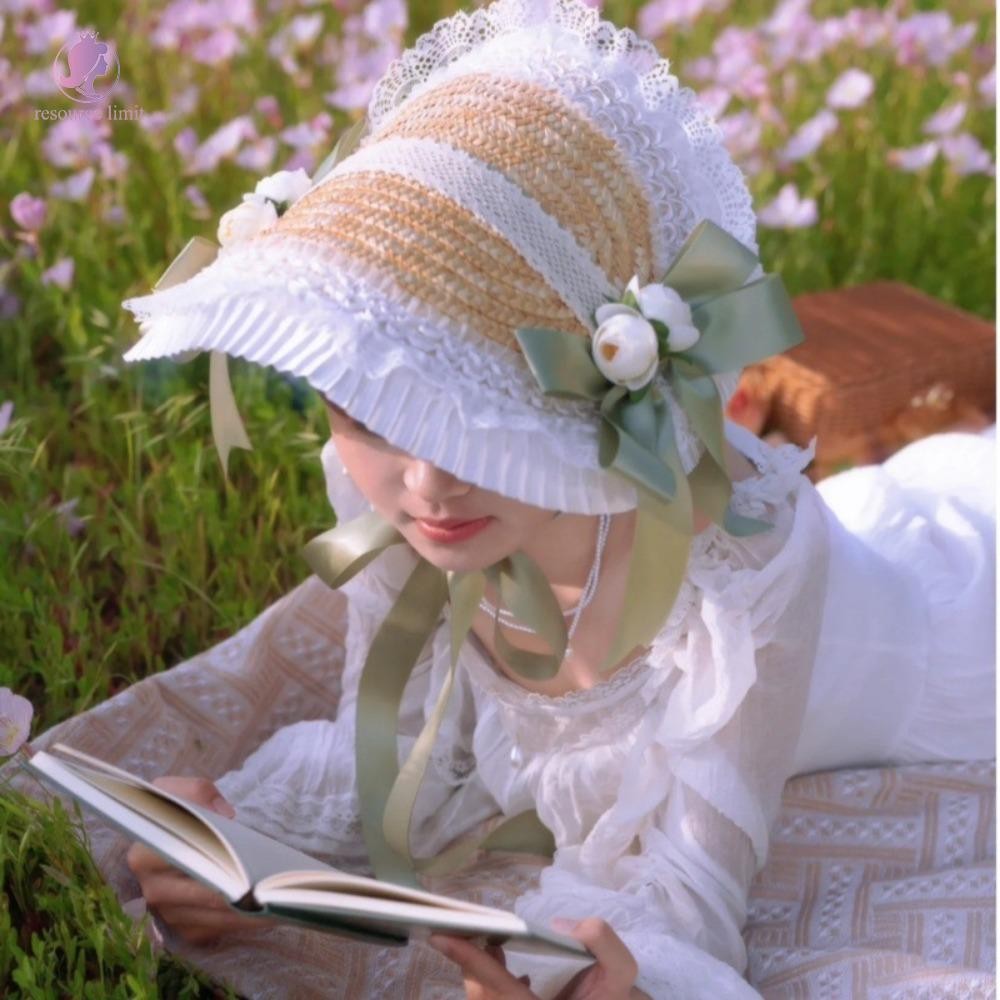 Bonnet Gothic Ren Phong Cách, Mũ Ngọt Ngào Pháp Chống Nắng Cho Lolita