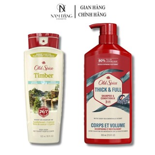 Combo Dầu Gội Xả + Sữa Tắm Old Spice 650ml/532ml – Làm Sạch & Dưỡng Thơm Toàn Thân Cho Nam