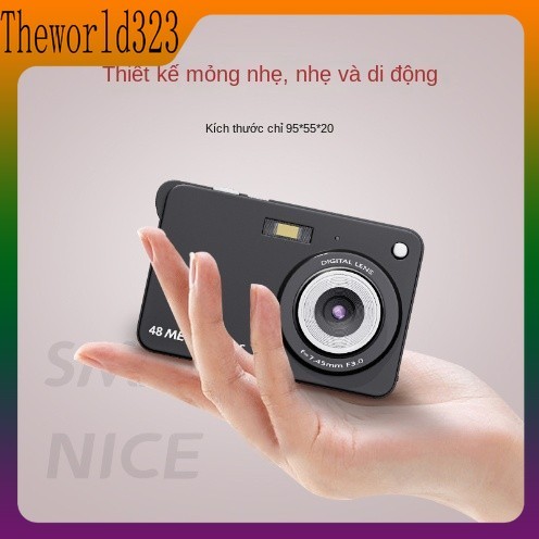 [🔥Tặng thẻ nhớ]  siêu mỏng nhỏ gọn Máy ảnh kĩ thuật số digital mini camera v2 -48MP quay, chụp