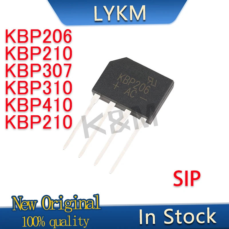 1-5 CÁI KBP206 KBP210 KBP307 KBP310 KBP410 KBP406 cầu phẳng chỉnh lưu cầu cầu cọc Còn hàng