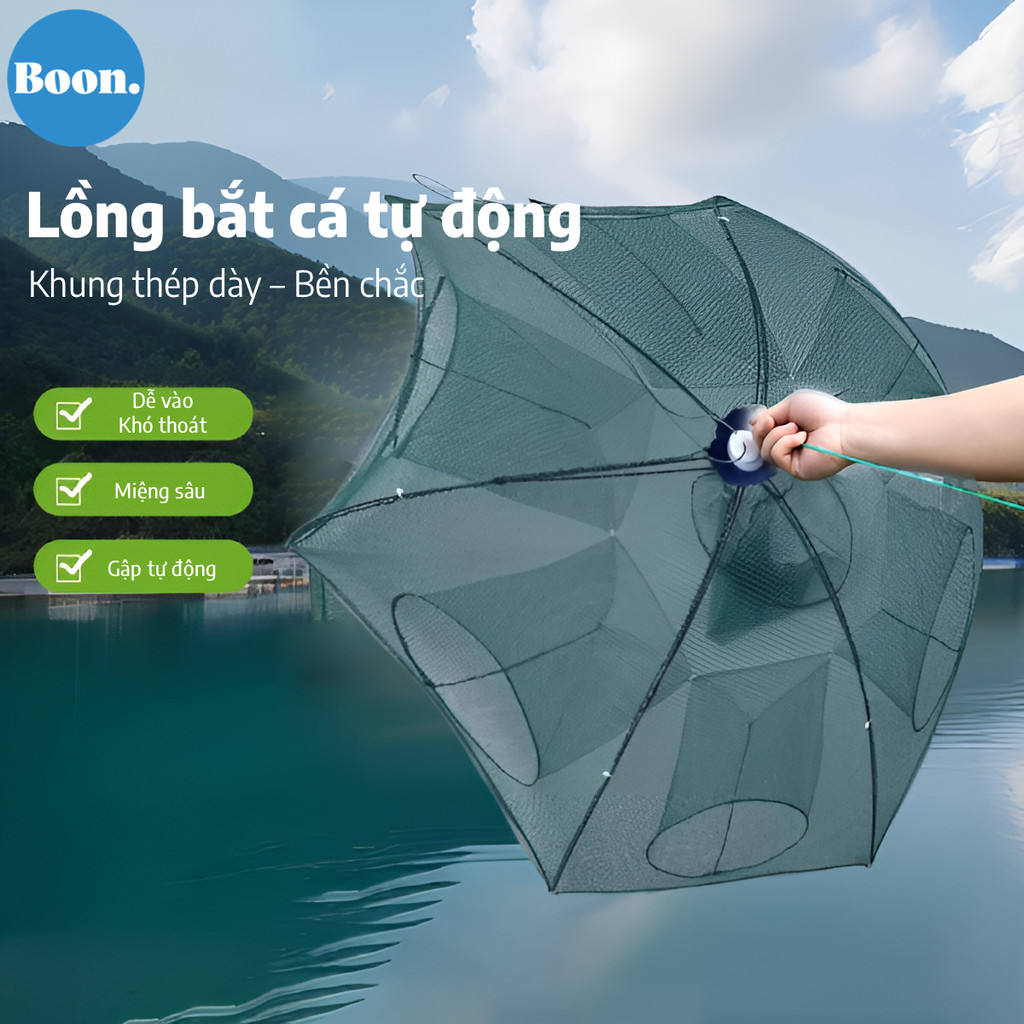 Lồng bát quái đánh bắt cá 6-8-16 cửa,Lồng Ô, Lưới Bát Quái Bắt Cá–bắt lươn, cá chình, tôm, cua–Siêu nhạy,có dây