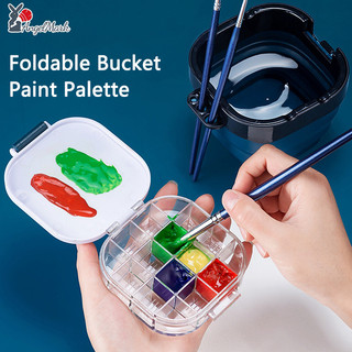Có Thể Gập Lại Xô Khay Sơn Đĩa Bàn Chải Bụi Cho Acrylic Gouache Tranh Di Động Nghệ Thuật Cung Cấp Bộ