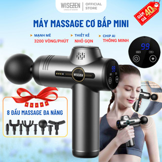 Wisezen Máy massage Cầm Tay Chính Hãng Gồm 99 Chế Độ 8 Đầu Massage Lưng Cổ Vai Gáy Giúp Giảm Đau Mỏi