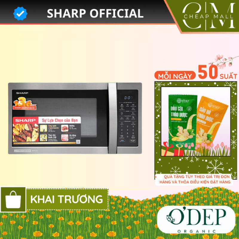 Lò vi sóng Inverter Sharp 28 Lít 1100W, giá tốt có trả góp, tiết kiệm điện R-G728XVN-BST - CHEAP CSA