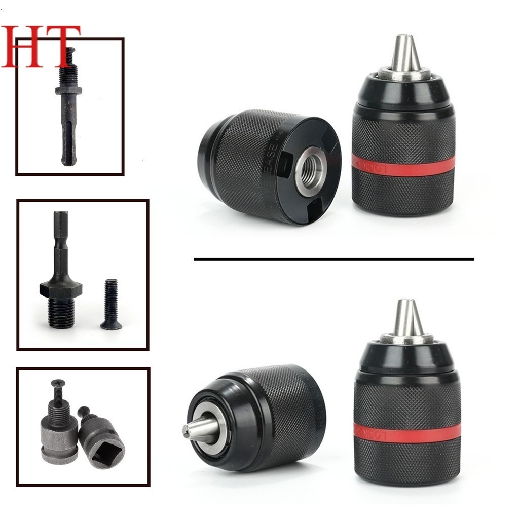 Đầu kẹp mũi khoan, bắt vít bằng thép auto lock 13mm bằng kim loại max khóa tự động Máy xây dựng HT