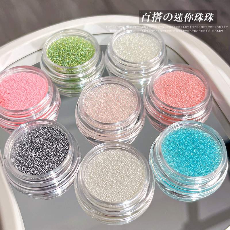 Hạt nhựa mini ánh ảo đa năng hạt cá tinh màu macaron phụ kiện móng tay giảm giá GA30