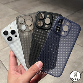 Ốp điện thoại thoáng khí tản nhiệt siêu mỏng cho iphone 11 14 15 12 13 pro max ốp lưng cứng lưới chống sốc