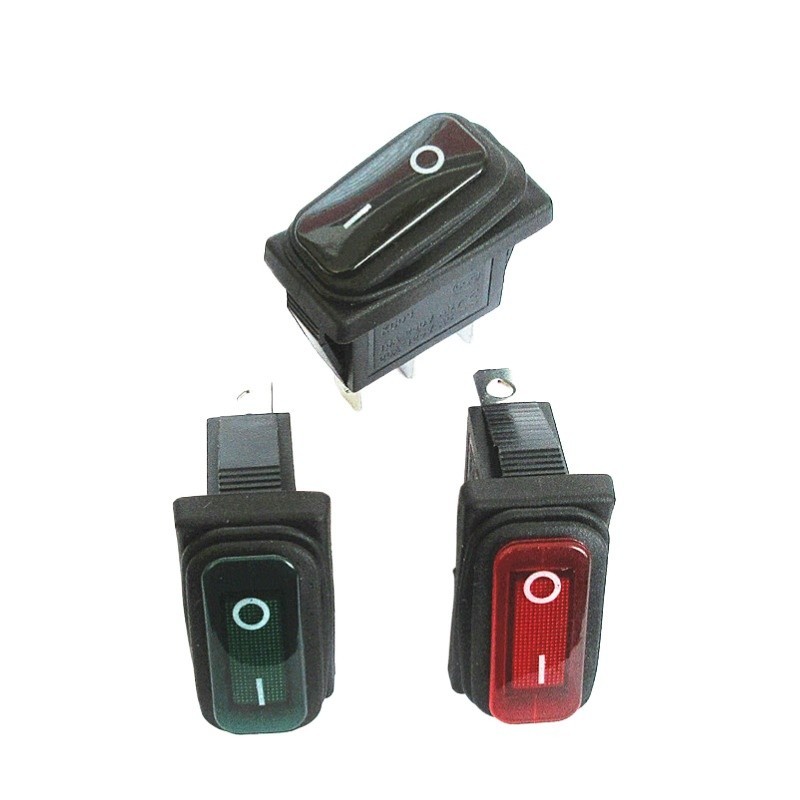 Công tắc tên lửa dòng KCD3 chống nước Tích hợp Công tắc chống bụi bằng silicon chống thấm nước có cô