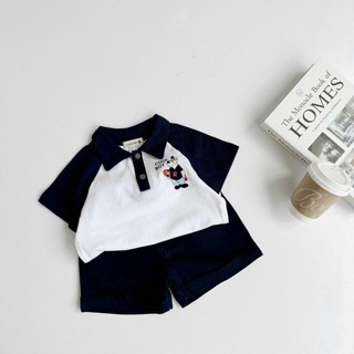  Set polo gấu TABY KIDS cho bé trai chất liệu cotton co giãn mềm mại, thoáng mát cho bé từ 9-30kg TH24B031