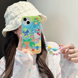 Ốp lưng cứng Tương thích với iPhone 12 12Pro 12ProMax 13 13Pro 13ProMax 14 14Pro 14ProMax 15 15Pro 15ProMax Ốp lưng họa tiết Kitty đi biển ngày lễ