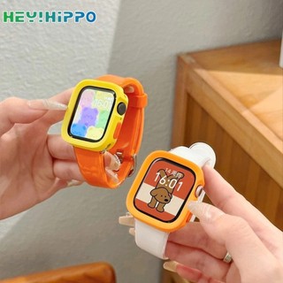 Thích hợp cho đồng hồ thông minh series 9 / 8 / 7 / 6 / SE / 5 / 4 / 3 dây đeo silicon màu thạch + vỏ bảo vệ phù hợp cho iwatch 49 / 45 / 44 / 42 / 41 / 40 / 38mm