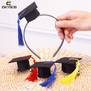 Mũ bác sĩ Mini FUJIOU, Mùa tốt nghiệp Mũ tốt nghiệp nhỏ Mũ cử nhân Mini Kẹp tóc, Mũ bác sĩ Mini chúc mừng Mũ nón tốt nghiệp không dệt