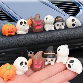 Đồ trang trí ô tô ma Halloween - Trang trí bảng điều khiển ô tô DIY - Trang trí trang trí cảnh quan vi mô tại nhà - Phụ kiện ô tô bằng nhựa hoạt hình dễ thương - Bức tượng cây ma bí ngô Mini