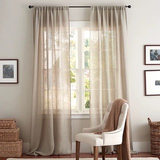 Rèm vải bố mộc phong cách vintage (vui lòng đọc chú ý)