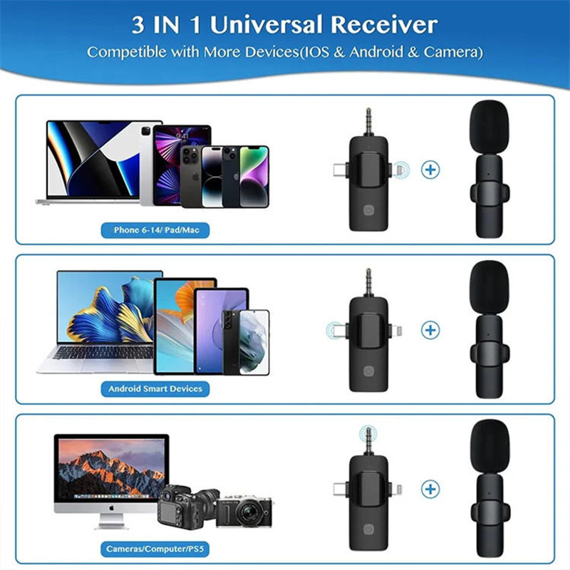 Micro ghi âm không dây USB chuyên nghiệp K15 | BigBuy360 - bigbuy360.vn